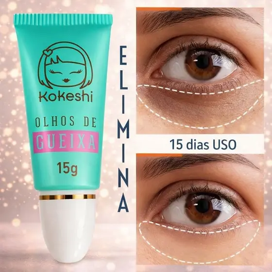 Creme Facial para Manchas de Olheiras Olhos de Gueixa 15 gr Kokeshi