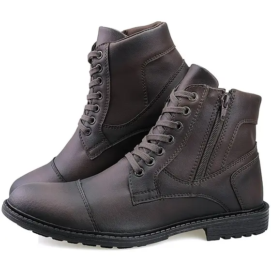 Bota Coturno Masculino Zíper Confortavel e Estiloso