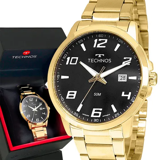 Relógio Technos Masculino Dourado Original Garantia de 1 Ano