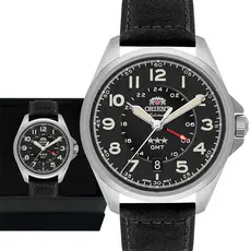 Relógio Orient Masculino Prata Automático Sport Land Couro