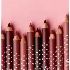 Kit 2 Lápis de Madeira Lábios RK by Kiss - Lapis Labial Cores Pale Nude, Nude, Nude Rose, Marsala, Mauve, Burgundy, Wine