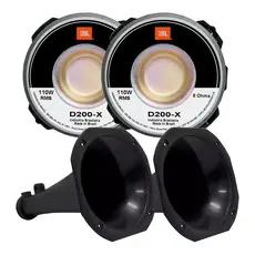 Kit 2 Drivers Jbl Selenium D200X 110 Watts Rms + 2 Cornetas Longas LC14-25 Preta