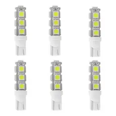 Kit 6 Lâmpadas Tiger Pingão T10 - 13 Leds