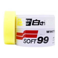Cera Soft 99 automotiva White Cleaner Para Carros Branco Prata 350g estética automotiva auto brilho