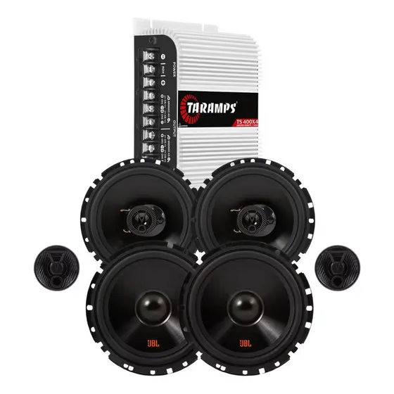 Módulo Taramps TS400x4 Fio + Kit 2 Vias 6  JBL FLEX4 62VFX55 110W + Par 6TRFX55 110W