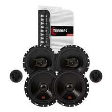 Módulo Taramps TS400x4 Fio + Kit 2 Vias 6  JBL FLEX4 62VFX55 110W + Par 6TRFX55 110W