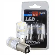 Par Lâmpada Led Titanium 2 Polos Branca 1156 Shocklight 12V - (SLL-1157T-BC)