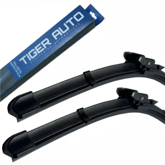 Par de Palhetas Específicas Silicone Limpador Tiger Auto Agile Montana Onix Prisma S10 2011 a 2019