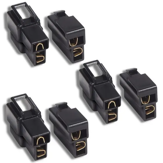 Kit 3 Conectores Technoise 2 Vias Macho E Femea Som Automotivo