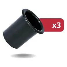 Kit 3 Aero Dutos 4  Fiamon Plástico - Preto
