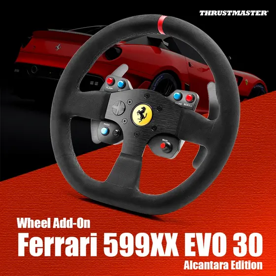 Console Volante Gamer Ferrari 599 Evo 30 Esportivo Gamer Thrustmaster Oficial Ferrari 30Cm