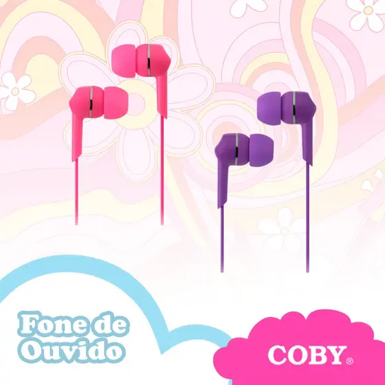 Fone De Ouvido Estéreo Intra-Auricular Coby Super Bass e Encaixe Confortável