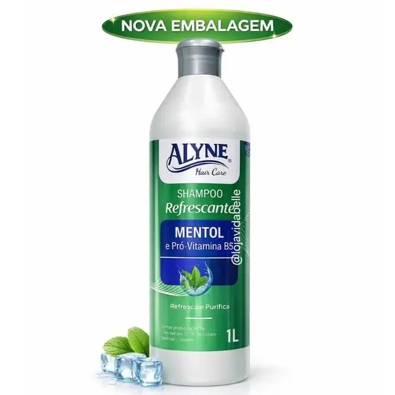 Shampoo Alyne Profissional Menthol Refrescante 1 Litro