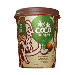 Creme Hidratante Óleo de Coco Nutritivo para Cabelos Fracos e Opacos 1kg Regarv Corpo Dourado