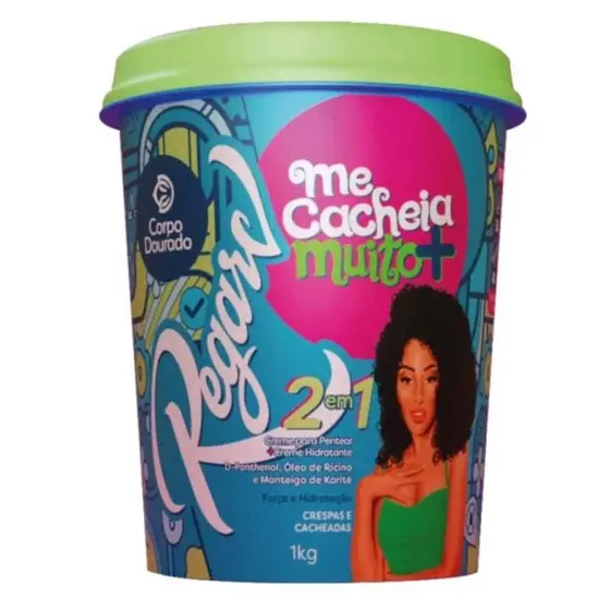 Creme de Pentear e Hidratante 2 em 1 Me Cacheia Muito Regarv Corpo Dourado 1kg