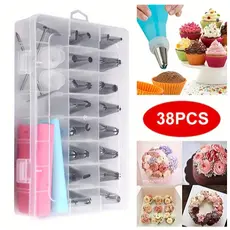 Maleta com 38pcs de Bico em Aço Inoxidável para Bolo (TV-610)