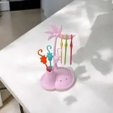 Suporte Tropical com 6 Palitos para Petisco 17cm