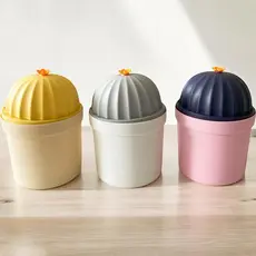 Mini Lixeira Para Cozinha Banheiro Quarto Infantil Com Tampa Acompanha Adesivos-INTERPONTE