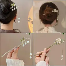 Palito de Cabelo Chinês Pauzinho de Cabelo Vintage de Metal YL
