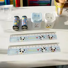 Kit Panda Tilibra -Borracha  + Apontador + Régua TILIBRA 2025
