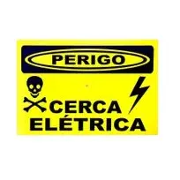 Kit Com 100 Placas Advertência Perigo Cerca Elétrica Cuidado Alumínio