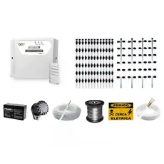 Kit Cerca Elétrica Industrial Big Hastes Completa 60m wi-fi