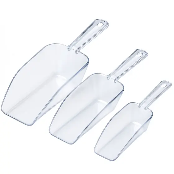 Kit 3 Concha Pa Colher Para Gelo Pegador Cereais Racao Graos
