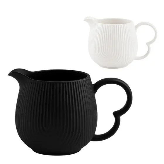Jarra de Porcelana Leiteira 300ml Leite Café Cremeira Oasis