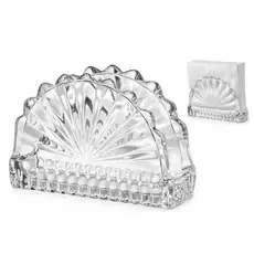 Porta Guardanapo de Mesa em Vidro Texturizado Suporte Leque