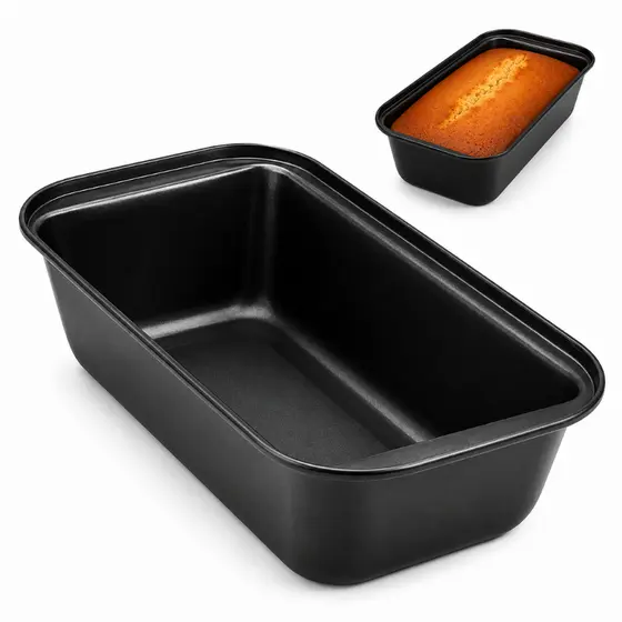 Forma Assadeira de Bolo Pão Torta Inglês Antiaderente Retangular 24cm