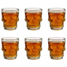 Jogo 6 Copos de Caveira Para Dose / Shot Tequila Whisky 50ml