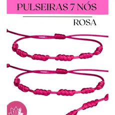 PULSEIRA KABALLAH ROSA - cabala 7 nós  Rosa - contra inveja e mal olhado - trazendo energias positivas