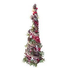 Árvore de Natal Decorada Luxo 60cm / Enfeite Natal mesa posta Hall aparador