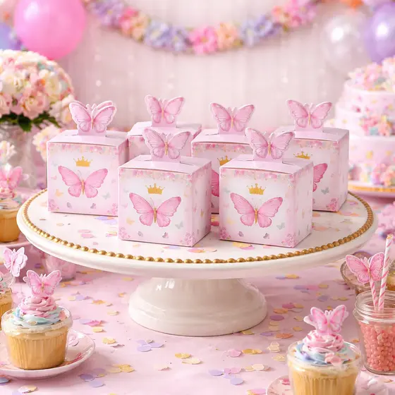 24 caixinha lembrancinha surpresa pra festa borboleta flor  jardim encantado/ decoração festa