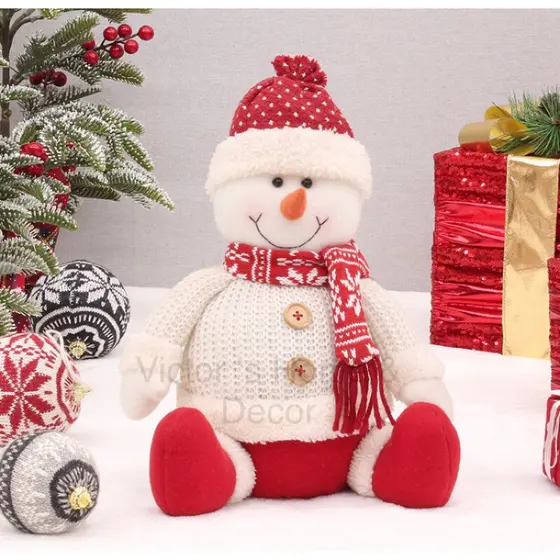 1 boneco decorativo Natal Rena Boneco de Neve ou Papai noel / boneco grande com pezinho 35cm/ enfeite de Natal