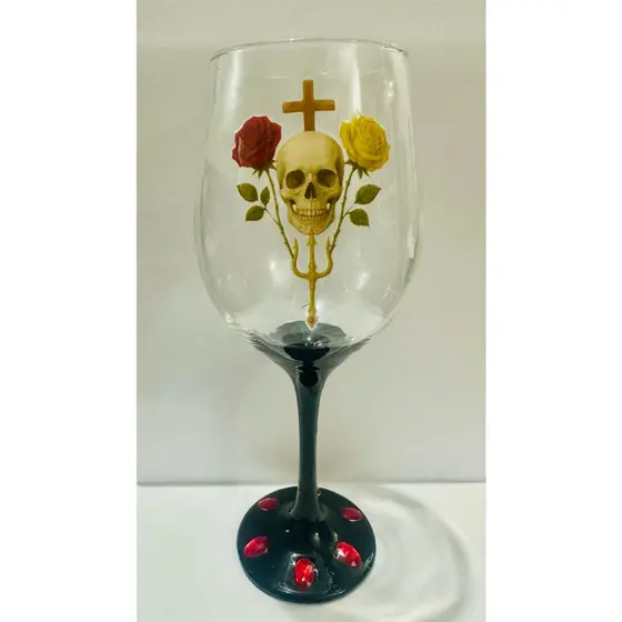TAÇA POMBAGIRA - DECALQUE DTF - VIDRO 490ML BARONE
