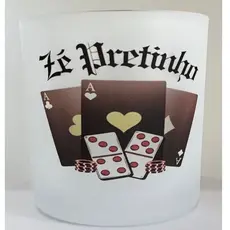 COPO ZÉ PRETINHO 260ML VIDRO JATEADO UMBANDA
