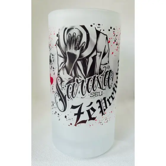 CANECA CHOPP SARAVÁ SEU ZÉ PRETINHO 475ml UMBANDA CATIMBÓ MALANDROS