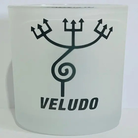 COPO DE BEBIDA E WISKY EXU VELUDO MOJUBA 260ML VIDRO FOSCO UMBANDA KIMBANDA E CANDOMBLÉ