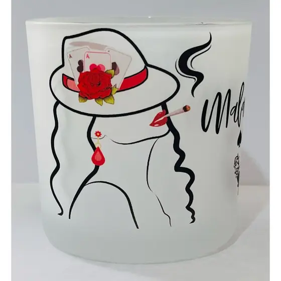 COPO DE BEBIDAS OU OFERTÓRIO MALANDRA 260ML VIDRO - UMBANDA MALANDROS CATIMBO JUREMA