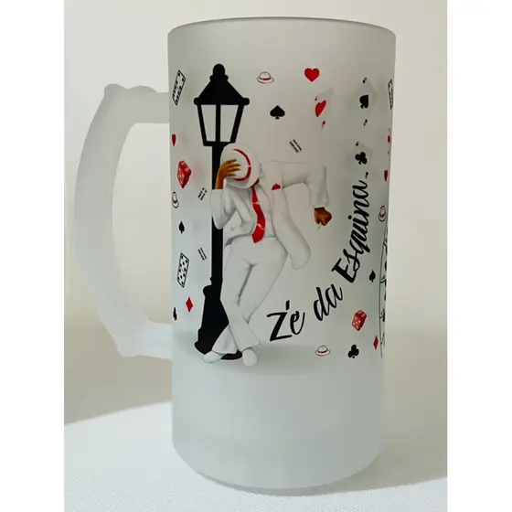 CANECA CHOPP ZÉ DA ESQUINA- JUREMA SAGRADA CATIMBÓ 475ML VIDRO JATEADO FOSCO