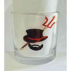 Copo de EXÚ TRANCA RUAS Whisky e bebidas - Umbanda, Quimbanda e Candomblé Vidro 260ml