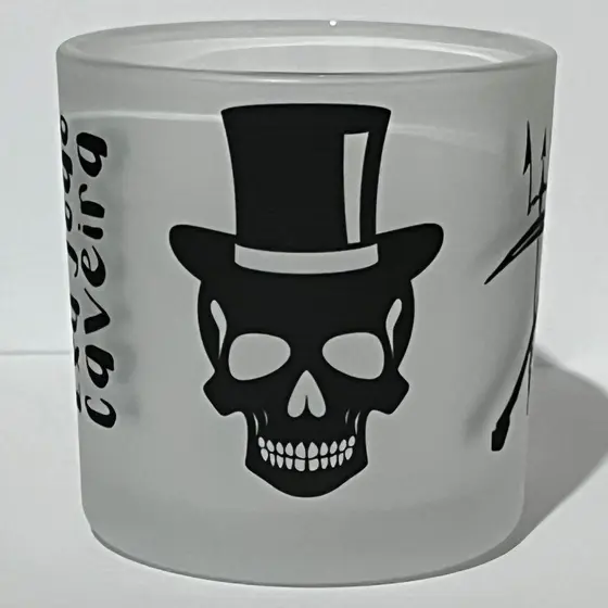COPO DE BEBIDAS E WISKY EXÚ JOÃO CAVEIRA 260ML VIDRO JATEADO FOSCO