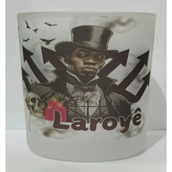 EXU LAROYE COPO DE WHISKY E BEBIDAS 260ML - UMBANDA QUIMBANDA