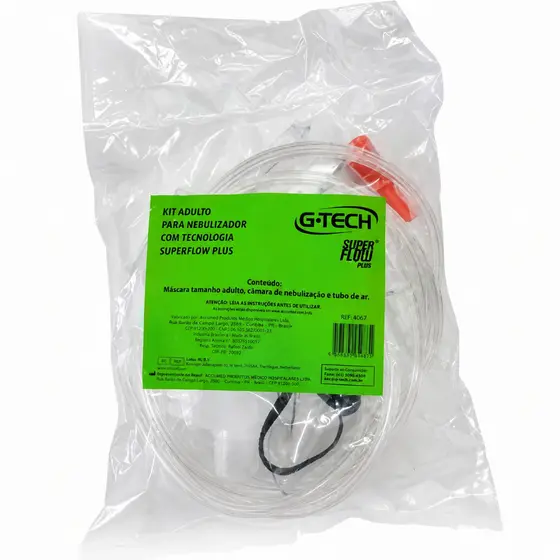 Kit Adulto Infantil P/ Nebulizador Inalador Superflow Plus - Gtech