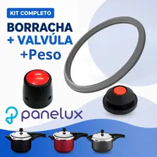 Kit Completo Panelux 4,5L Borracha Silicone + Válvula Segurança + Peso