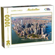 QUEBRA CABEÇA MANHATTAN 1000 PEÇAS PAIS E FILHOS PUZZLE PAISAGEM PONTO TURÍSTICO NOVA YORK IORQUE NY
