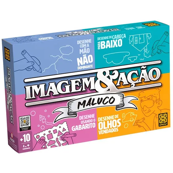 JOGO IMAGEM E AÇÃO MALUCO GROW BRINQUEDO MESA DESENHO TABULEIRO PALAVRA ADVINHA PERGUNTAS CARTA GAME