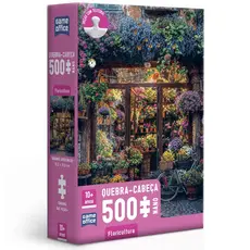 QUEBRA CABEÇA NANO FLORICULTURA 500 PEÇAS PEQUENAS TOYSTER GAME OFFICE FLORES COR BICICLETA IA MINI