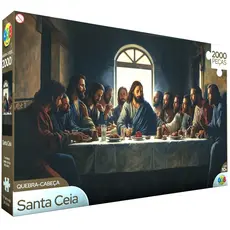 QUEBRA CABEÇA SANTA CEIA 2000 PEÇAS GGB BRINQUEDO PUZZLE RELIGIÃO DEUS OBRA DE ARTE APÓSTOLOS JESUS